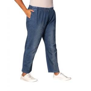 NEW ON THE PLUS SIDE plus size relaxed leg premium denim jeans in medium wash de